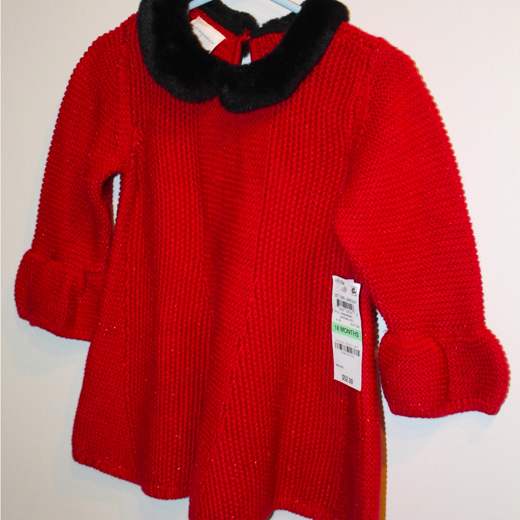 Nwt Girls First Impressions Red Sweater Dress Size 18months Brand New Never Worn Nwt Girls First Impressions Red Sweater Dress Size 18months Brand New Never Worn